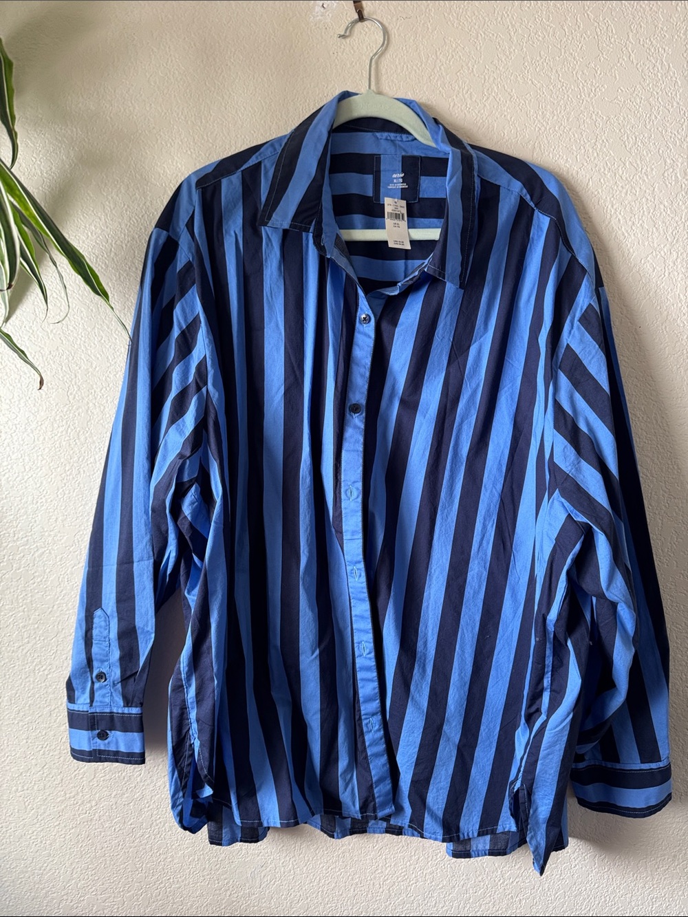 aerie Blue & Navy Vertical Stripe Button-Up Shirt